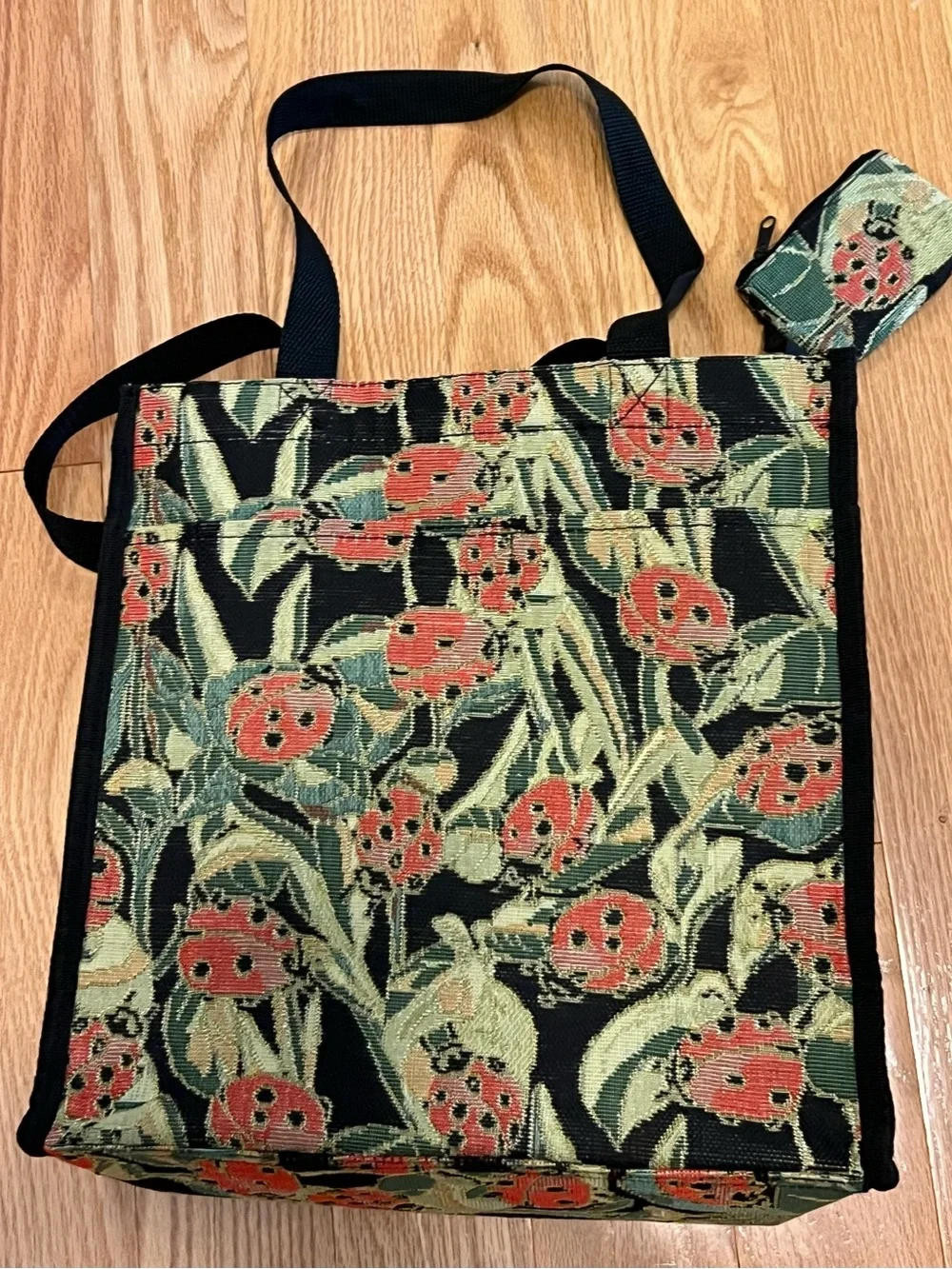 Ladybug Tapestry Tote Bag
